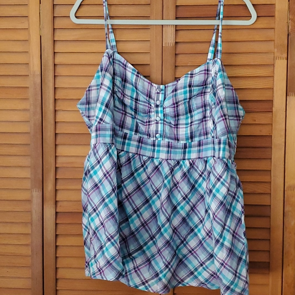Plaid tank top